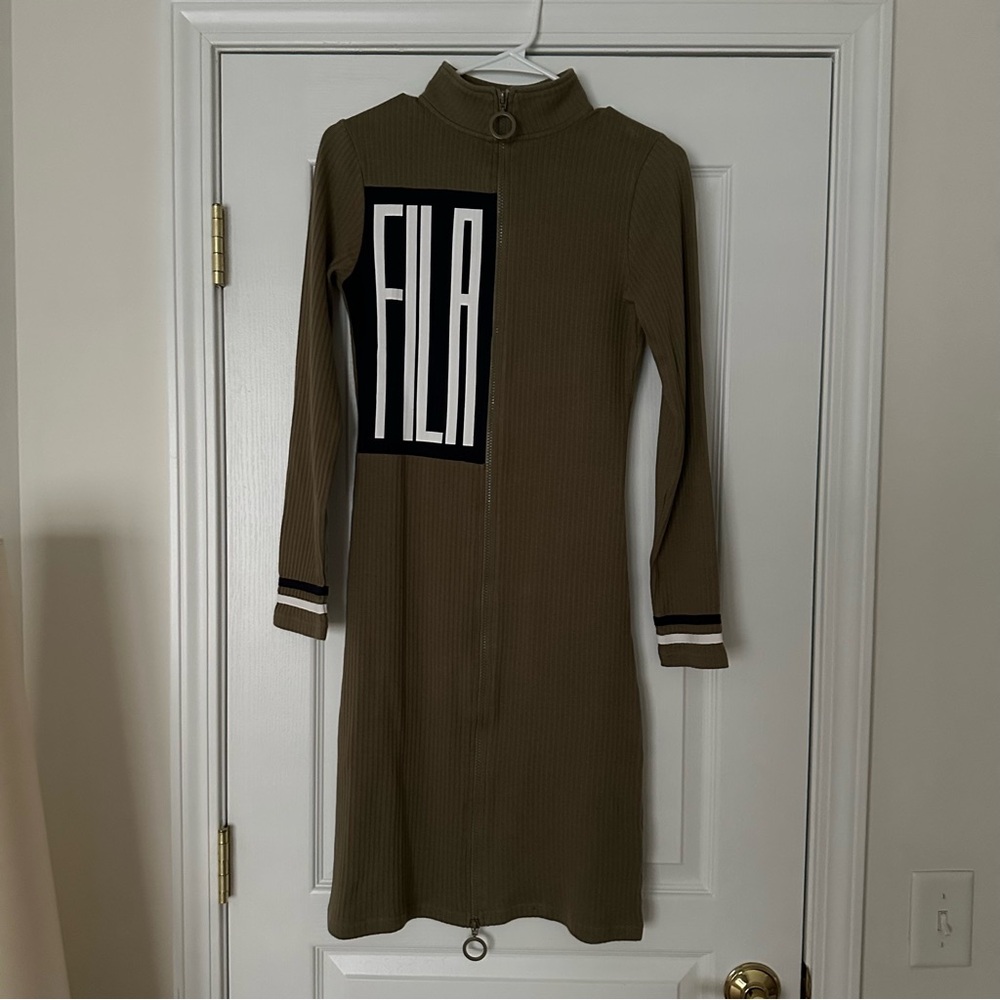 Fila Women's Khaki Long Sleeve Dress